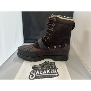 POLO RALPH LAUREN HAMLIN DARK BROWN LEATHER/SUEDE/S - 8121232060 Men's size 9.5D